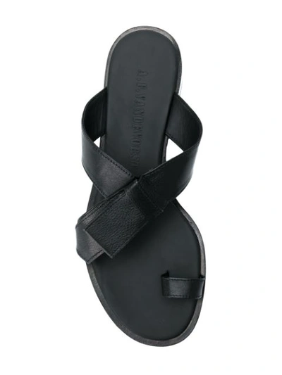 Shop A.f.vandevorst Cross Strap Sandals In Black