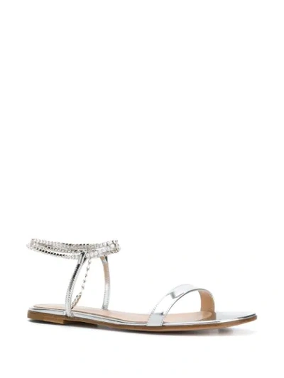 Shop Gianvito Rossi Silver Sandals