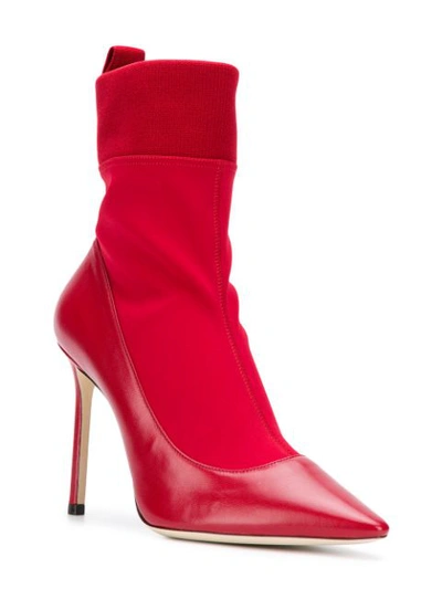 Shop Jimmy Choo Brandon 100 Boots In Red