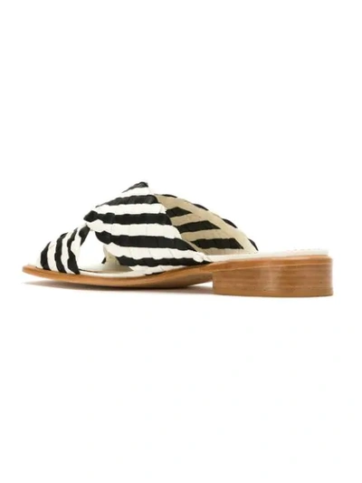 Sarah Chofakian Leather Flat Sandals In Vegetalpto/marfim