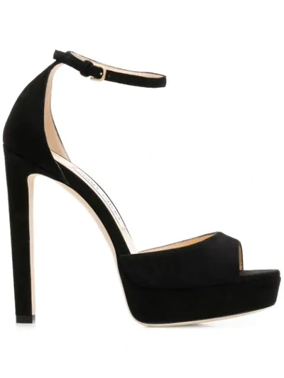 Shop Jimmy Choo Pattie 130 Sandals In Black