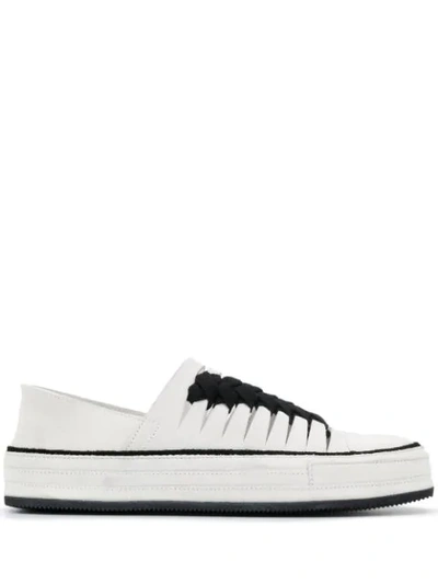 ANN DEMEULEMEESTER SUEDE ESPADRILLES - 白色