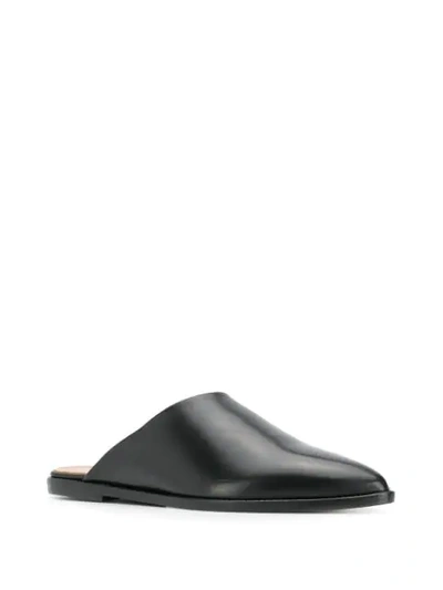 Shop Atp Atelier Pointed Toe Mules In Black