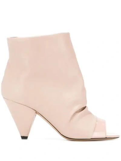 Shop Marc Ellis Peep-toe Boots In Pink