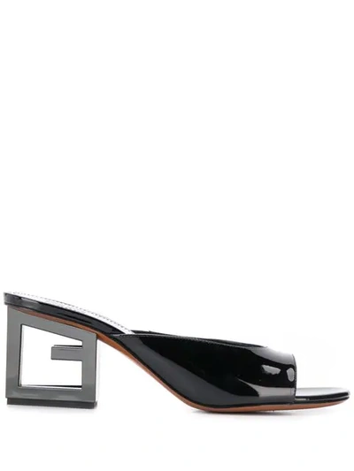Shop Givenchy G Heel Mules In Black