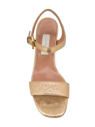 Shop L'autre Chose Chunky Heel Sandals In Gold