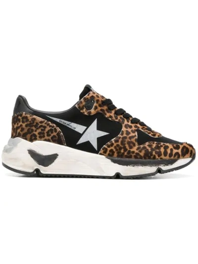 Shop Golden Goose Running Sole Sneakers In Black