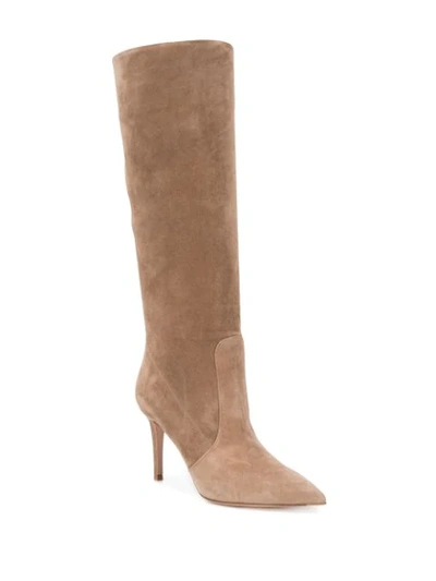 Shop Gianvito Rossi Camel Suede Boots In Neutrals