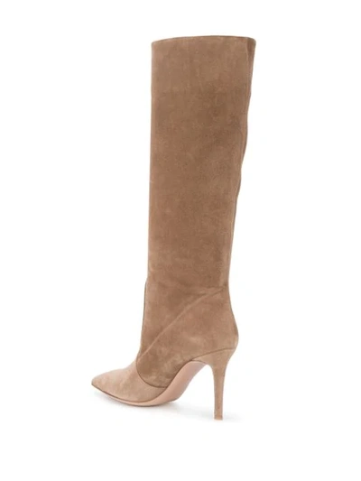 Shop Gianvito Rossi Camel Suede Boots In Neutrals