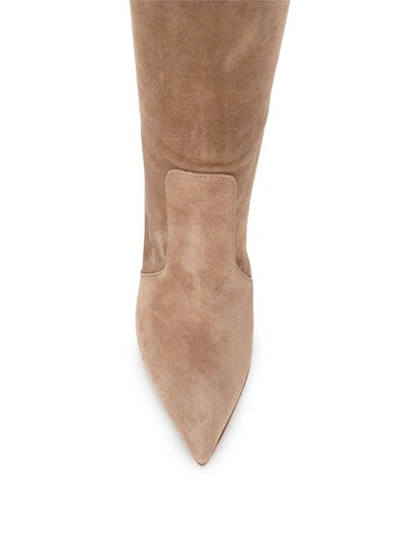 Shop Gianvito Rossi Camel Suede Boots In Neutrals