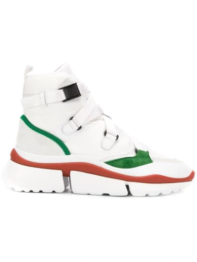 Shop Chloé Sonnie High-top Sneakers In White
