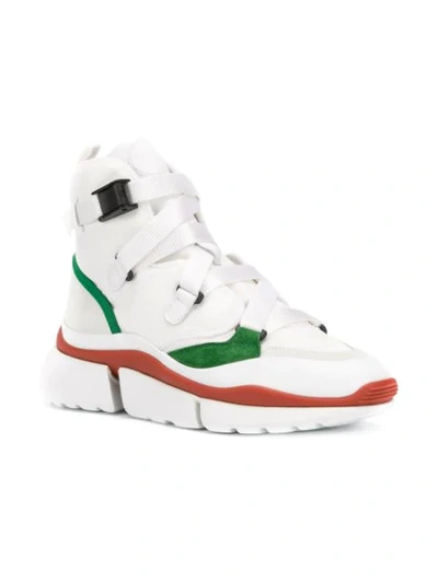 Shop Chloé Sonnie High-top Sneakers In White