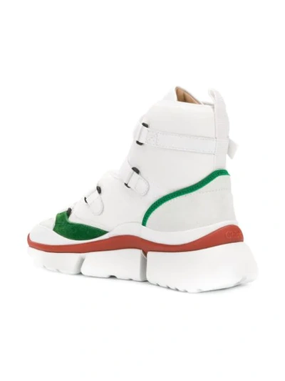 Shop Chloé Sonnie High-top Sneakers In White