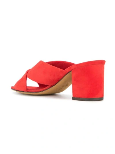 Shop Alumnae Heeled Slippers In Red