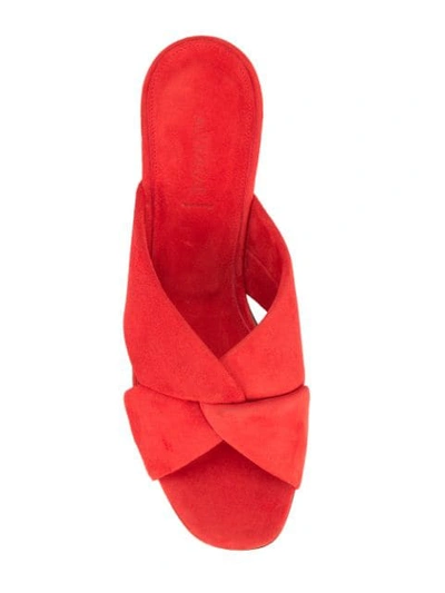 Shop Alumnae Heeled Slippers In Red