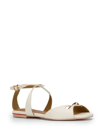Shop See By Chloé Buckled Sandals In White