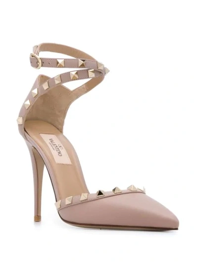 Shop Valentino Garavani Rockstud Pumps - Brown