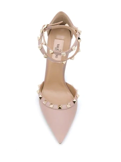 Shop Valentino Garavani Rockstud Pumps - Brown