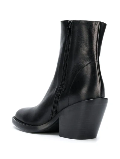 Shop Ann Demeulemeester Vitello Nero Boots In Black