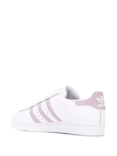 Shop Adidas Originals Side Striped Sneakers In White