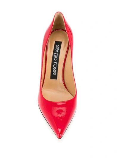 Shop Sergio Rossi Godiva Steel Pumps In 5816 Blush