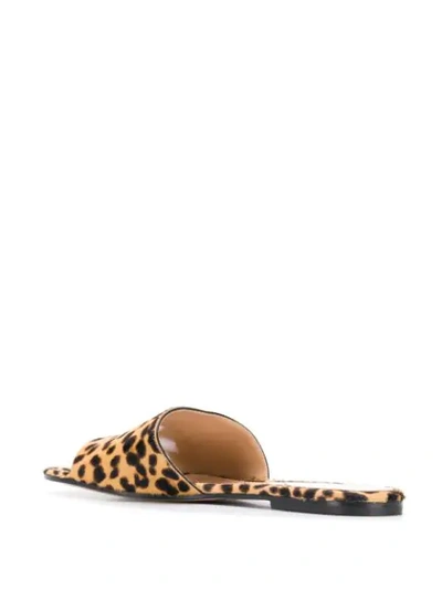 Shop Gianvito Rossi Leopard Print Slip-on Sandals In Neutrals