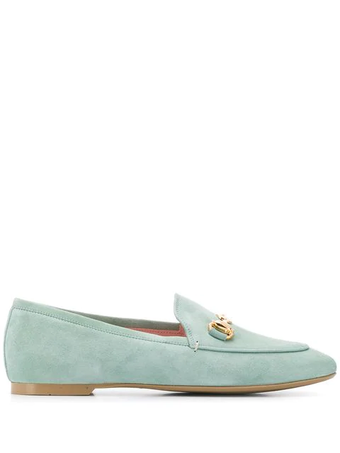 pretty green loafers