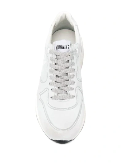 Shop Golden Goose Running Sole Sneakers In E3 White Nabuk