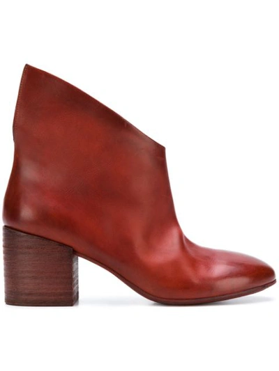 Shop Marsèll High Low Ankle Boots - Red