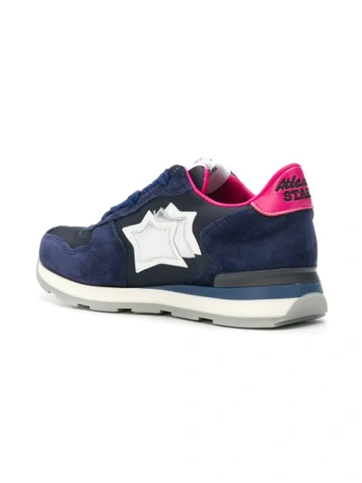 Shop Atlantic Stars Star Embroidered Sneakers In Blue
