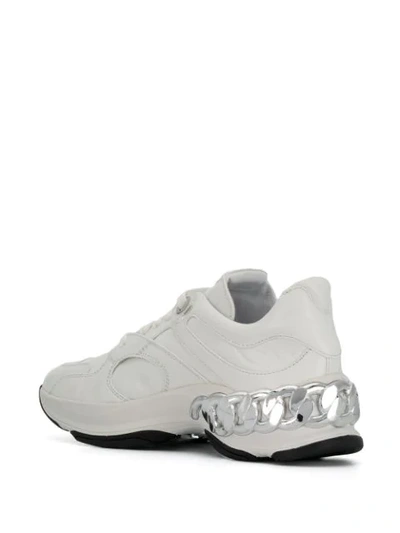 Shop Casadei Chunky Sneakers In White