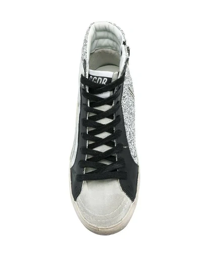 Shop Golden Goose Slide Sneakers In Silver