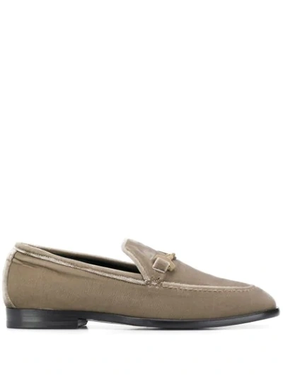 JIMMY CHOO MARTI SLIP-ON LOAFERS - 大地色