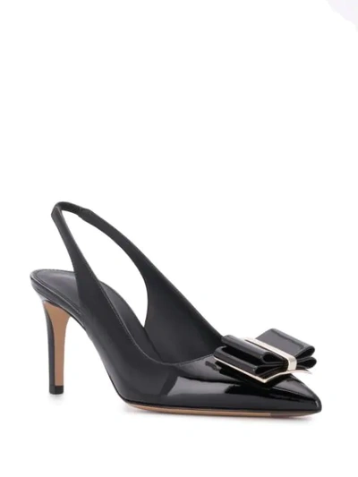 Shop Ferragamo Vara Slingback Pumps In Black