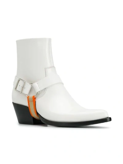 Shop Calvin Klein 205w39nyc Pointed Toe Ankle Boots In White