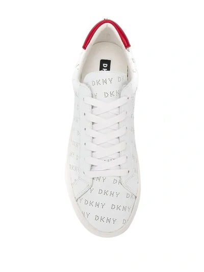 Shop Dkny Court Sneakers In White