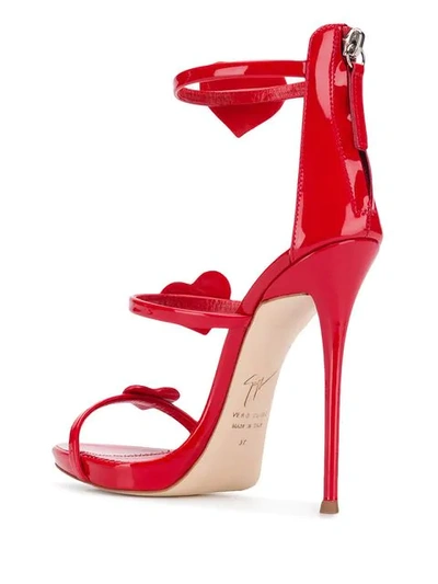 Shop Giuseppe Zanotti Harmony Love Sandals In Red