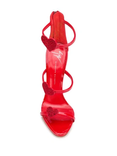 Shop Giuseppe Zanotti Harmony Love Sandals In Red