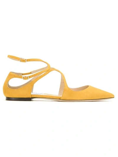 Shop Jimmy Choo Ballerinas Mit Cut-outs In Yellow
