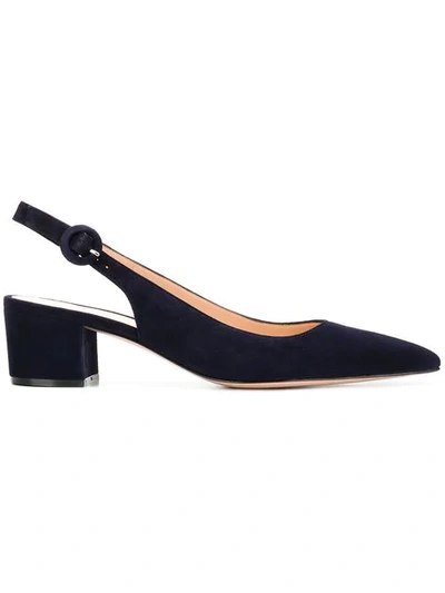 Shop Gianvito Rossi Sling Back Pumps In Blue