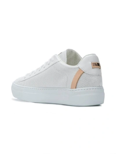 Shop Fabi Perforated Low-top Sneakers In White