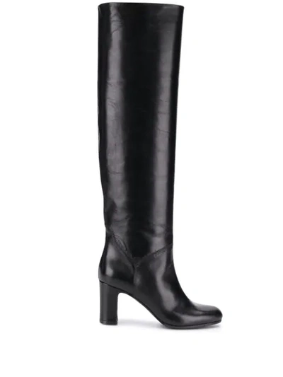 Shop L'autre Chose Knee Length Boots In Black