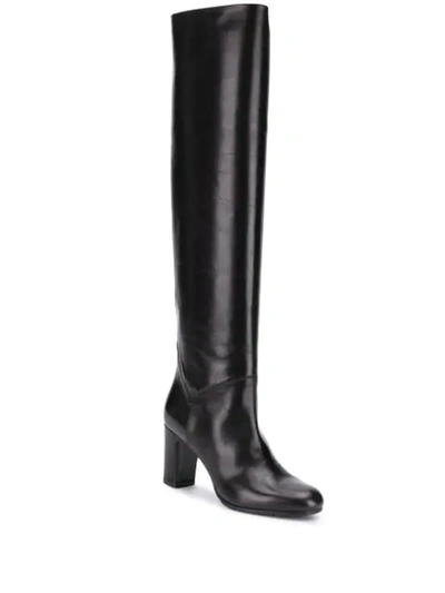 Shop L'autre Chose Knee Length Boots In Black