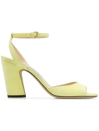 Shop Jimmy Choo Miranda 85 Sandals In Yellow