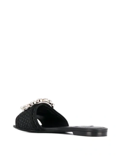 Shop Dolce & Gabbana Ciabatta Sandals In Black