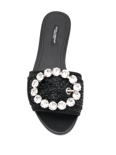 Shop Dolce & Gabbana Ciabatta Sandals In Black