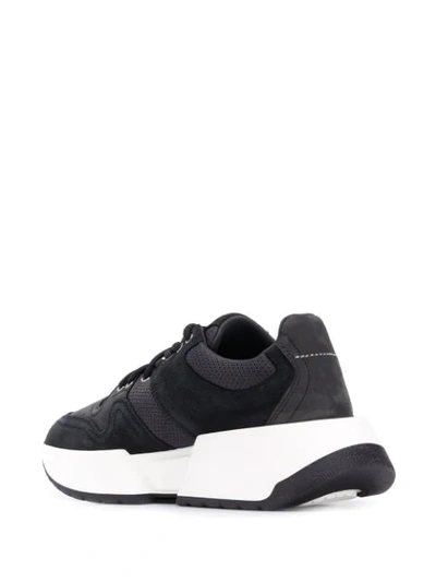 Shop Mm6 Maison Margiela Paneled Sneakers In Black