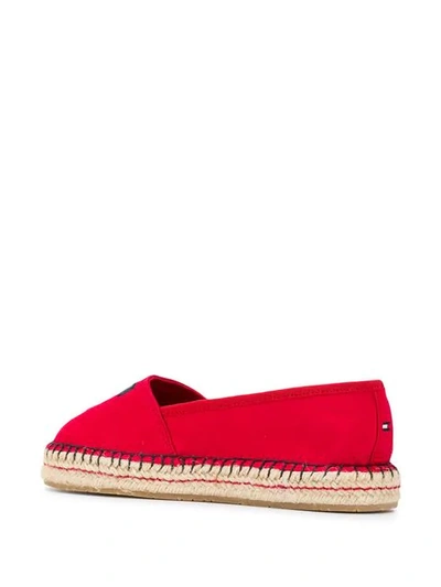 Shop Tommy Hilfiger T Patch Espadrilles In Red