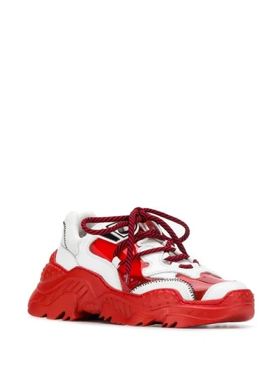 Shop N°21 Billy Chunky Sneakers In Red