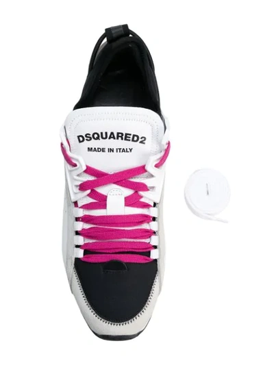 Shop Dsquared2 Colour Block Sneakers - White